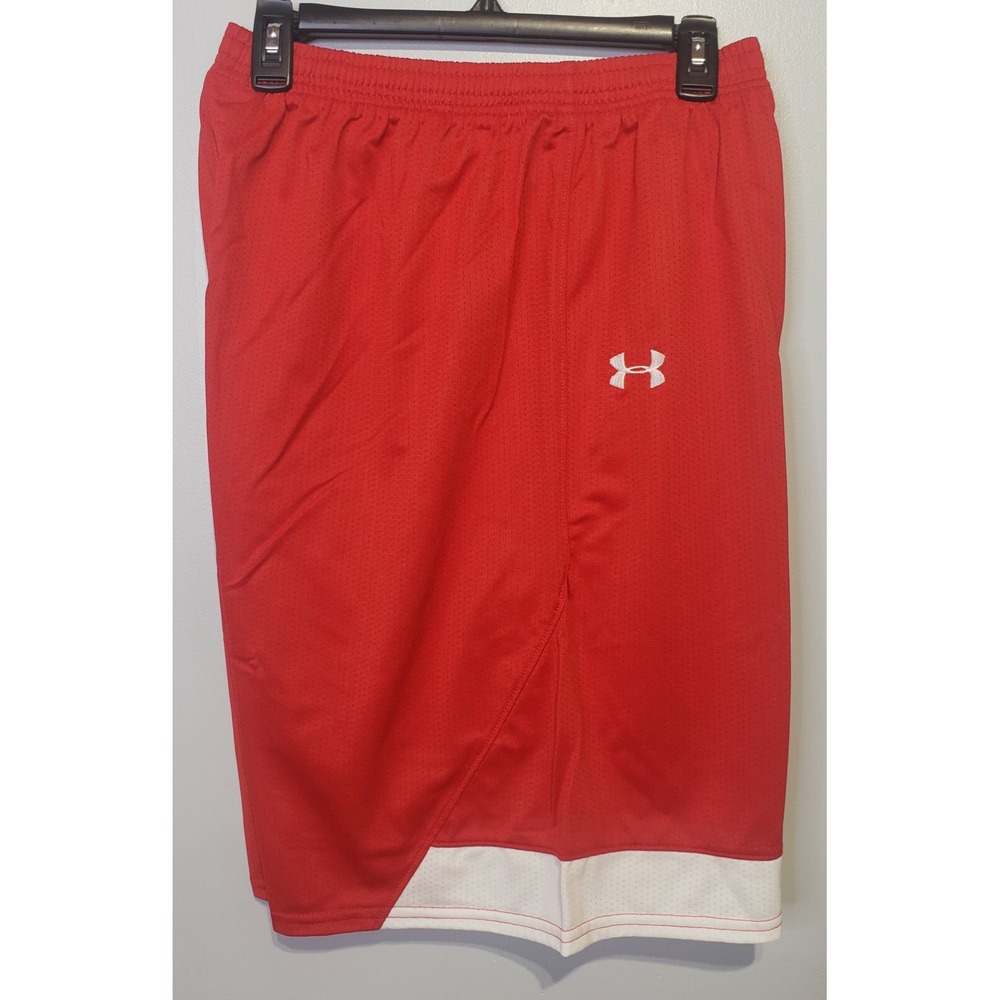 Under Armour Mens‎ Lacrosse Toli Shorts Size XL Scarlet Red/White NWOT